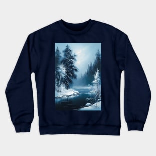 Winter Wonderland- Oil Paint Crewneck Sweatshirt